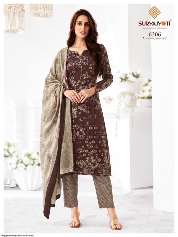 Suryajyoti Trendy Vol 63 Kurti Pant With Dupatta Collection